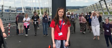 Alana, employee of a Courier in Scotland on the Queensferry Crossing